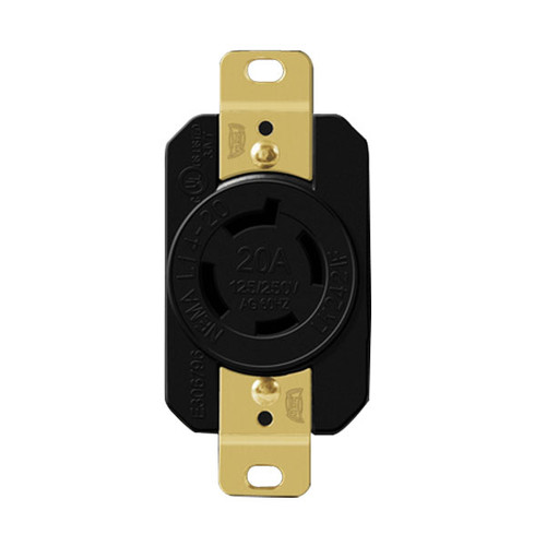 Industrial Grade Locking Receptacle, 20A, L14-20R