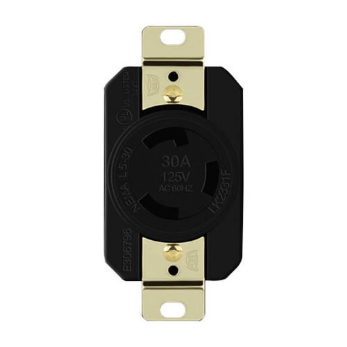 Industrial Grade Locking Receptacle, 30A, L6-30R