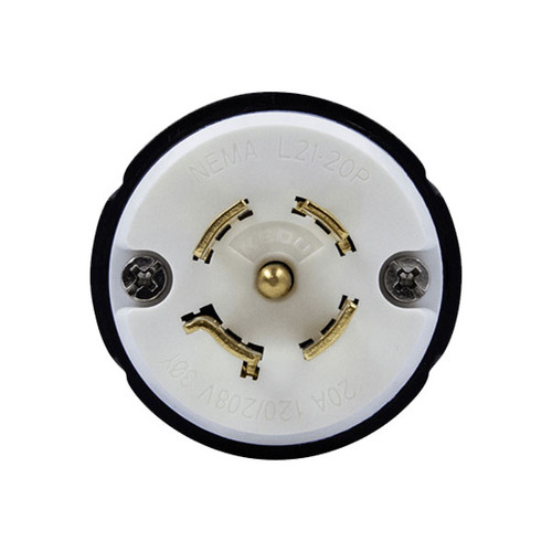 Industrial Grade Locking Plug, 20A, L21-20P