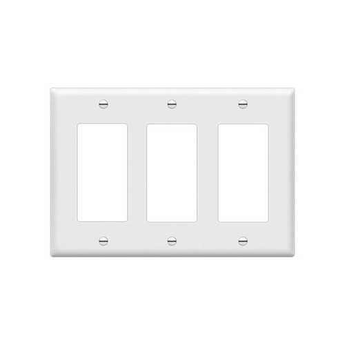 3-Gang Decorator/GFCI Wall Plate