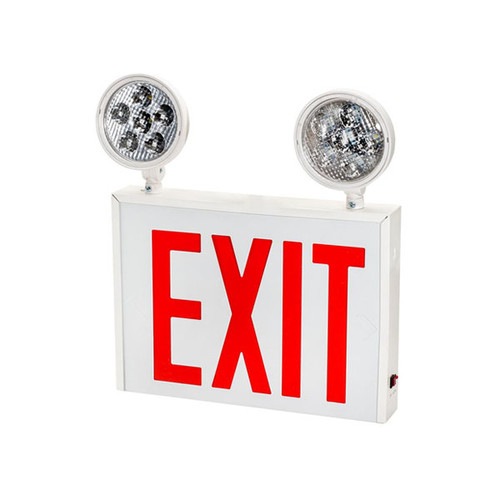 Exit and Emergency Combo Steel NYC Approved, 2 Head