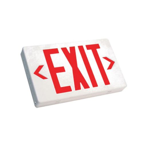 Red Letters LED Exit Sign, Single/Double Faceplate Emergency Battery Backup