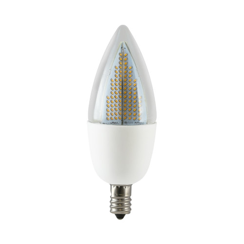 1W 1800K CA9.5 LED Flame Bulb, White Base