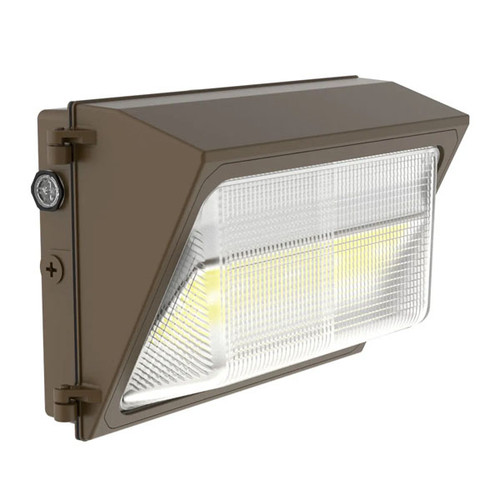 25/45/65W Power Selectable Wall Pack with Emergency Battery and Photocell, Color Temperature Selectable, Bronze Finish