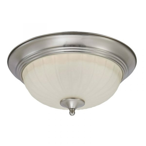 Sunpark Electronics, Ceiling Fixture, 1018PG-223-06, White Finish with Frosted Swirl Glass