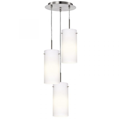 Sunpark Electronics, Mini Pendant P117, Satin Nickel Finish, Opal Glass Shade