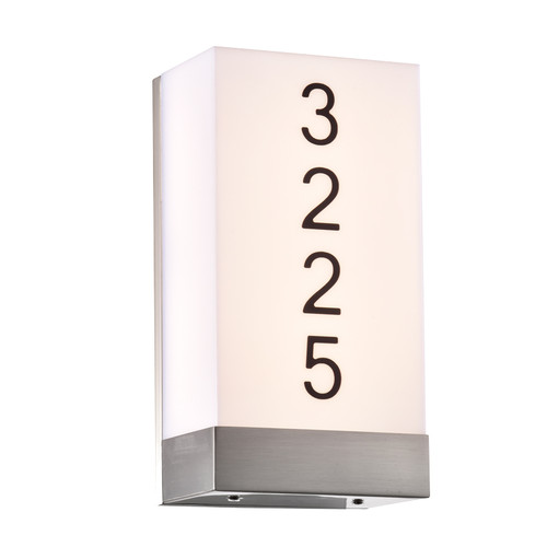 Sunpark Electronics, LED Hotel Room Number Lighting Sconce W180D-RN-SC-62, Satin Nickel with Braille Option