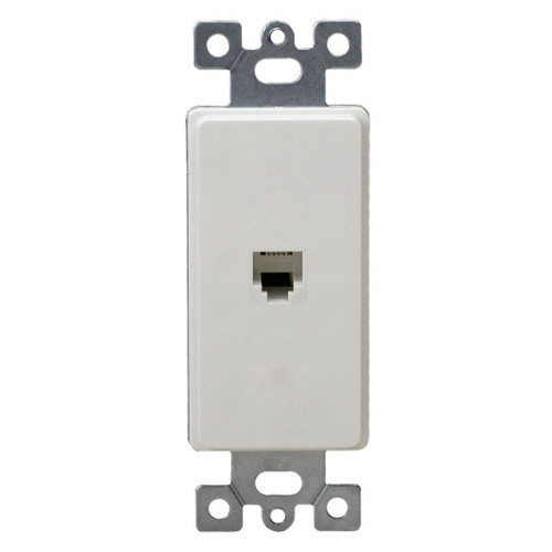 Molded-In Voice & Audio/Video One RJ11 Jack, 4 Position 4 Conductor