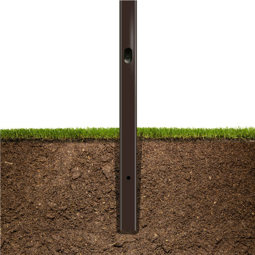 Energy Light, Square Direct Burial Aluminum Light Pole, 14 Foot Above Grade, 4 Inch Wide, 0.188 Inch Wall Thickness