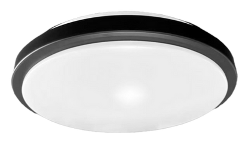 Honya Lighting, Single Ring Flush Mount Ceiling Light, 20", 26W, Brushed Nickel
