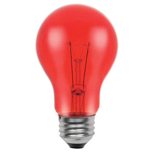 Party A19, 25 Watt Transparent Red Incandescent Lamp