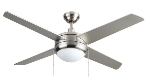 Europa 4-Blade 50-Inch Sweep Ceiling Fan with E26 LED Light Kit, Black