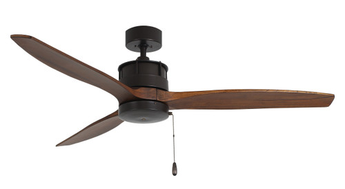 52-Inch Torque, 3-Blade Sweep Fan with Pull Chain, Brushed Nickel / Natural Maple