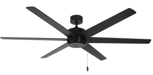 60-Inch Sweep 6-Blade, Aldea Series, Ceiling Fan, Black