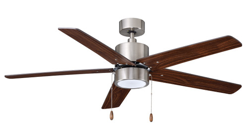 RP Lighting and Fans, Aldea VI Series, LED Ceiling Fan, Brushed Nickel Finish with Brushed Nickel Blades