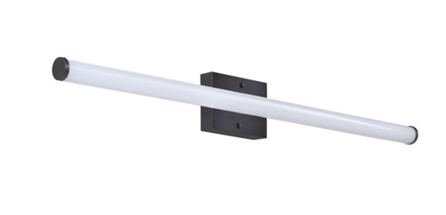 36-Inch LED Round Linear Vanity Light, Matte Black