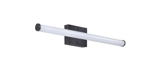 24-Inch LED Round Linear Vanity Light, Matte Black