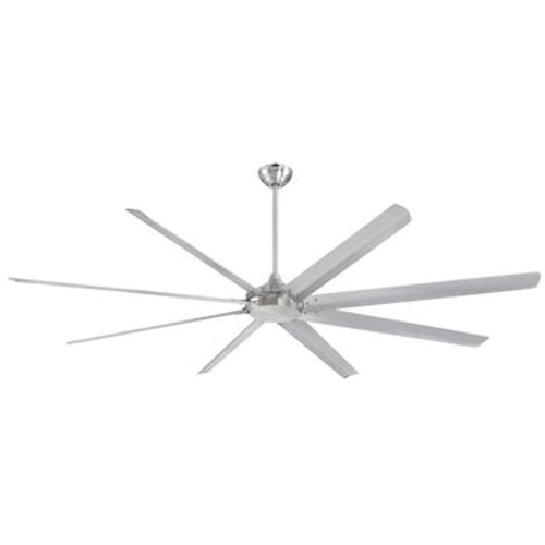 Widespan Ceiling Fan, 100 in., Brushed Nickel Finish, Aluminum Blades