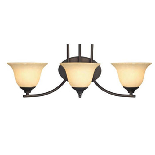 Kings Canyon, 3-Light Wall Fixture, Oil Rubbed Bronze Finish with Burnt Scavo Glass