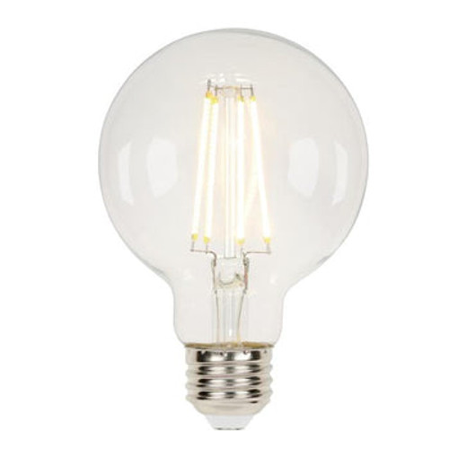 Filament LED, Dimmable, Clear, Warm White, 5.5W, E26 Base, 2700K, 500 Lumens