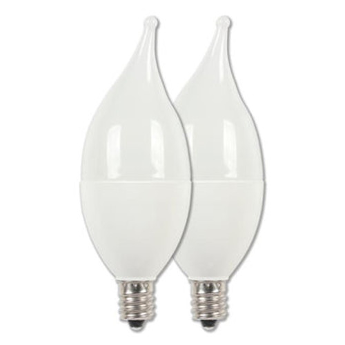 LED Candle Bulb, 4W (40W Equivalent), E12 Base, Warm White, 2700K, 300 Lumens, 15000 Hours