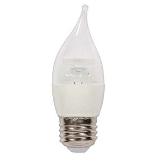 LED Candle Bulb 5W (40W Equivalent), E26 Base, 2700K, 300lm, Clear, 260° Beam Spread