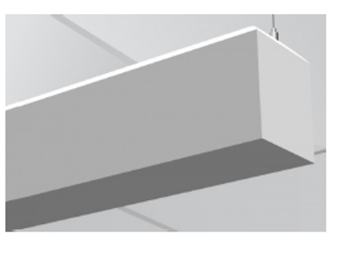 LDL6IS 6" Suspended Mount Indirect Steel LED Luminaire, 4000K, High Output, Satin Lens, 4-Foot