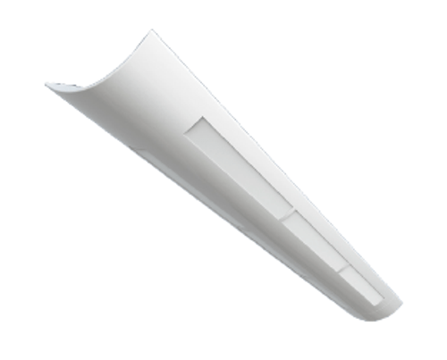 Slotted LED Pendant Mount Linear, 4 Foot, Medium Output, 4000K, White, Bull Nose End Cap