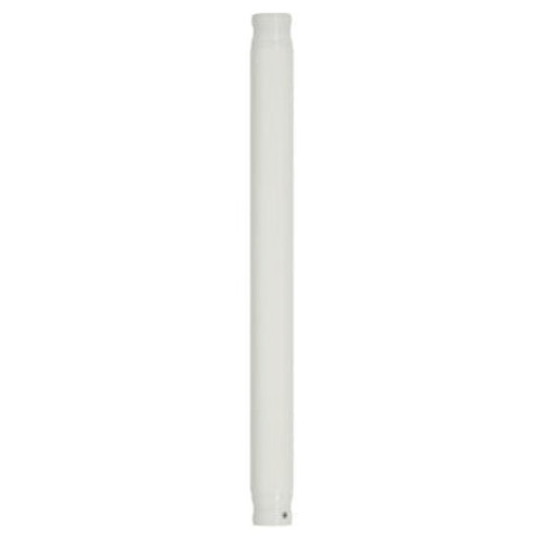 White Finish Extension Downrod with Tapered Threads for Ceiling Fans