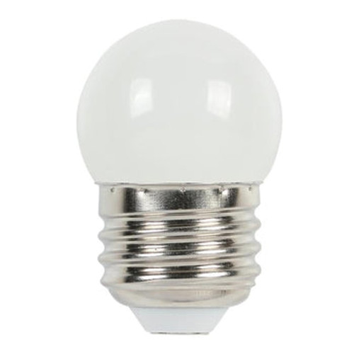 LED Lamp, 1W (7.5W Equivalent), White Finish, Medium Base
