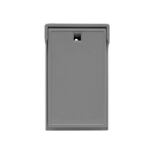 Vertical Decorator Wall Plate, Weatherproof, Duplex, Polycarbonate, Hinged Cover