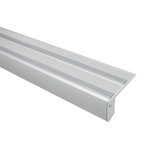 Step Aluminum Extrusion, Left End Cap, 1M Length, Anodized Aluminum