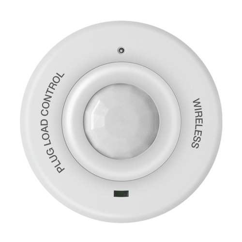 Wireless Ceiling Mount Sensor, 360° Field of View, 24ft Diameter Range, PIR Technology, Manual Override