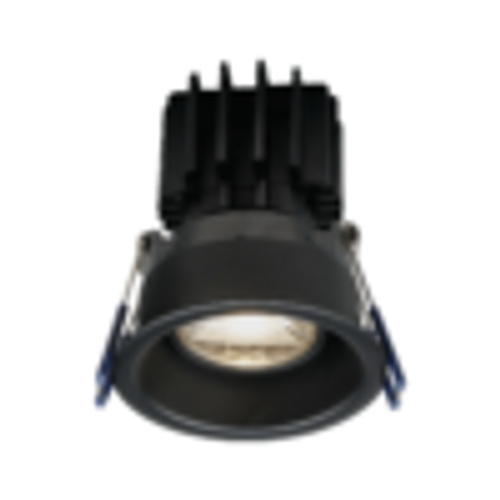 3" Round Regressed Gimbal LED High Output, Black Trim, Dim to Warm, 11W, 5CCT