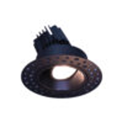 3" Round Regressed Gimbal LED High Output, Trimless, Black Trim, Dim to Warm
