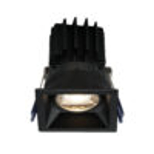 3" Square Regressed Gimbal LED High Output, Black Trim, Dim to Warm, 11W