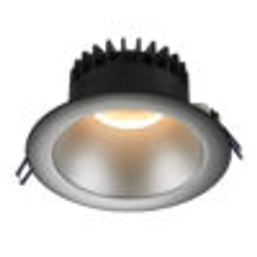 6" Round Deep Regressed LED, 2700K, High Output, Silver Reflector, Black Trim