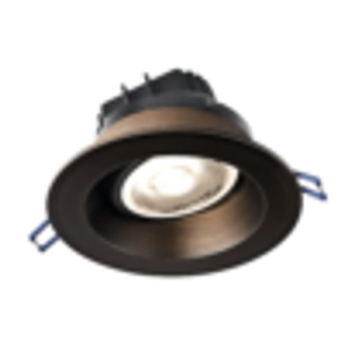 4" Round Regressed Gimbal LED, High Output 15W, 3000K to 1800K Dim to Warm, Oil Rubbed Bronze