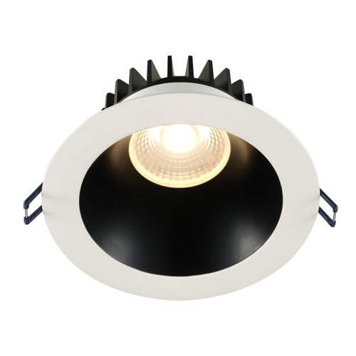 6" Round Deep Regressed LED, 18W, 5CCT, Black Reflector, White Trim
