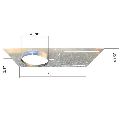 Flanged Rough-In Plate, 4 3/8" Hole Diameter, Galvanized Steel, New Construction Pre-Mounting
