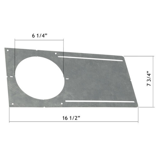 Flat Rough-In Plate for 6" Models, Budget Size 16"