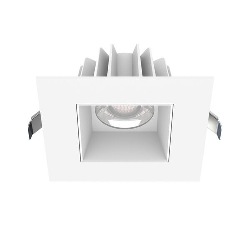 4" Square Recessed LED, 15W, Selectable CCT, White/Black, Smooth/Baffle