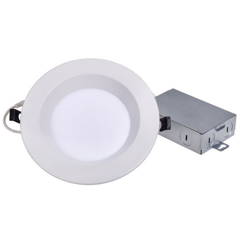6" 10W LED Smooth Trim Slim Fit Deep Regress Recessed Downlight, CCT Selectable