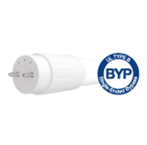 LED T8 Tube, 4ft, 3500K, Bypass, 13W, 120-277V