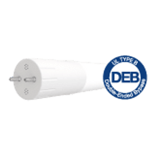LED T8 Tube, 3ft, 12W, 3000K, Double-Ended Bypass, High Efficacy