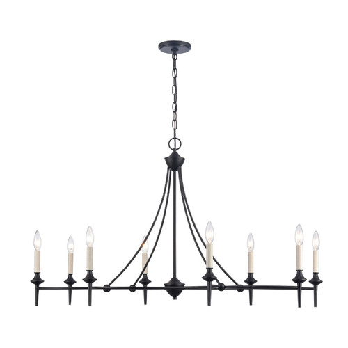 Solomon 42" Wide 8-Light Linear Chandelier