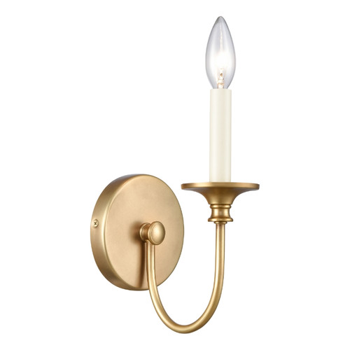 Cecil 5" Wide 1-Light Vanity Light, Natural Brass