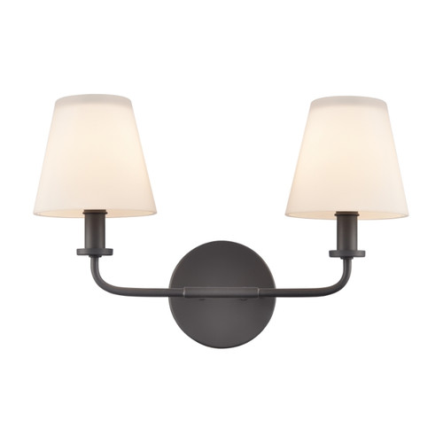 Hoyle 16" Wide 2-Light Vanity Light - Matte Black