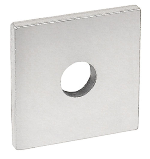 1-5/8" Square Washer, 5/8" Bolt Hole, Zinc Plated Steel