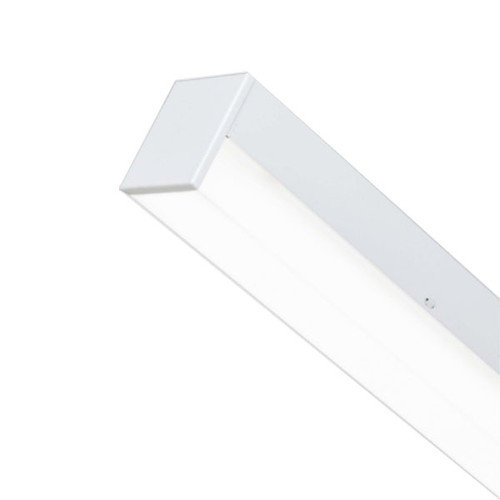 Low Profile LED Strip, 2" Wide Square Housing, 72" Length, 72W, Dimmable, White Finish